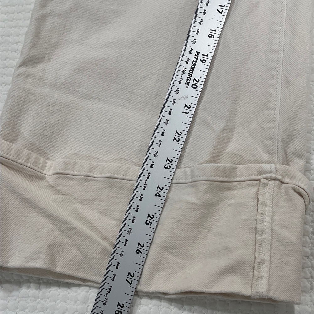 ANN TAYLOR The Palazzo Pants Ecru High Waisted Wide Leg 8P Petite 32x27 - Picture 5 of 11